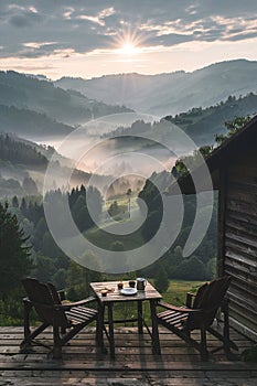 breakfast in a Cabin in the Woods - Generative AI Art