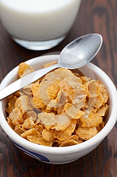 Breakfast cereal with fresh milk