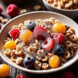 Breakfast cereal, granola grain breakfast food, simple staple