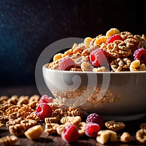 Breakfast cereal, granola grain breakfast food, simple staple