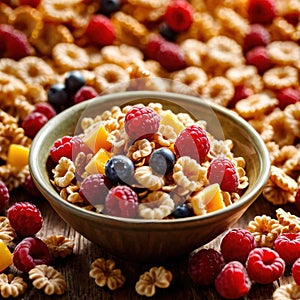 Breakfast cereal, granola grain breakfast food, simple staple