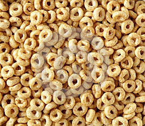 Breakfast cereal rings background