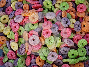 Breakfast colored cereals