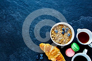 Breakfast concept on table