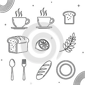 Breakfast essentials illustration