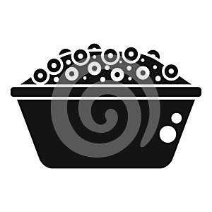 Breakfast flakes icon simple vector. Food meal