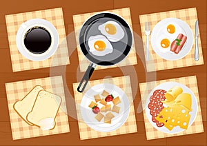 Breakfast food set