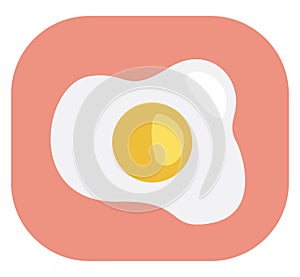 Breakfast fried egg, icon
