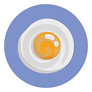 Breakfast fried egg, icon