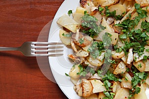 Breakfast fried potatoes