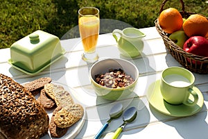 Breakfast in the garden