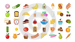 Breakfast icons set.