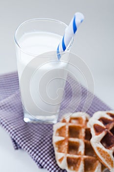 Breakfast milk with wafer