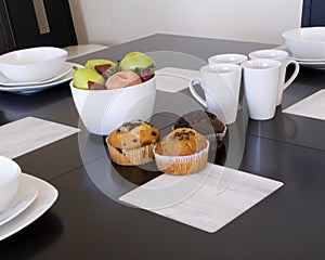 Breakfast with muffins