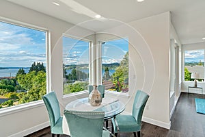 Breakfast nook with gorgeous Lake Washington views