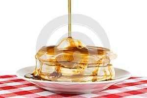 Breakfast pancakes and syrup