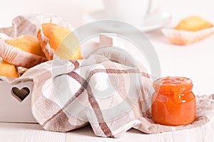 Breakfast with plumcake.