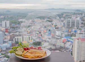 Breakfast on the room balcony