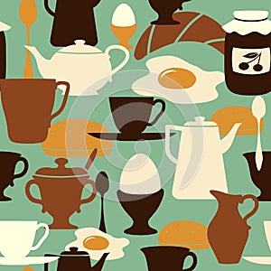 Breakfast seamless pattern