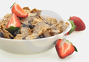 Breakfast sereal and strawberry