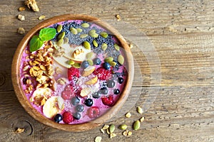 Breakfast smoothie bowl