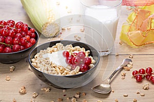 Breakfast stilllife with cereals photo