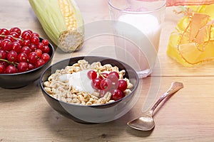 Breakfast stilllife with cereals photo