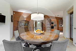 Breakfast table in deluxe villa