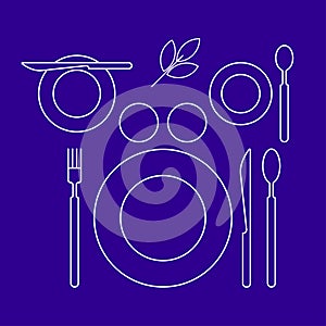 Breakfast table, top view