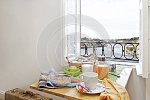 Breakfast table with a view