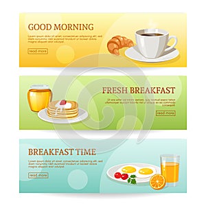 Breakfast Time Banners Set