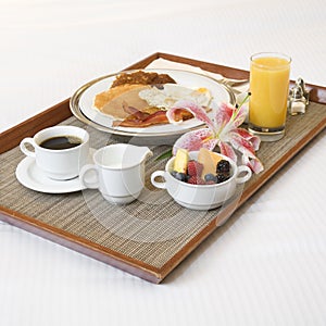 Breakfast tray.