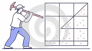 Breaking Through Barriers, Innovation & Progress Concept, vector design Generative AI