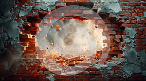 Breaking Through a Brick Wall with Explosive Force