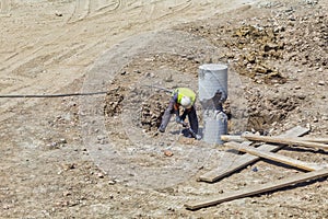 Breaking concrete reinforced piles