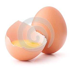 Breaking egg isolated on white background cutout