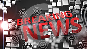 Breaking news concept animation