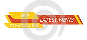 Breaking news. Lower third TV news bar vector illustration. Live news. Banner for broadcasting television video template