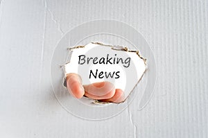 Breaking news text concept