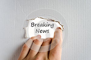 Breaking news text concept