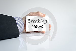 Breaking news text concept