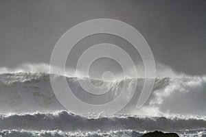 Breaking stormy sea wave