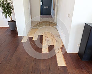 Breaking up a solid wooden floor