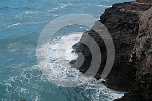 Breaking waves and dangerous rocks