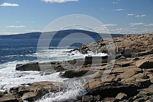 Breaking waves on granite