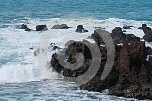 Breaking waves on Tenerife island