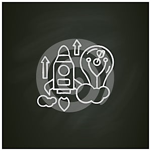 Breakthrough innovation chalk icon