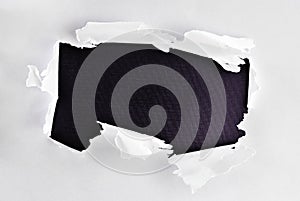 Breakthrough paper hole.