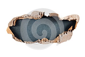 Breakthrough paper hole.