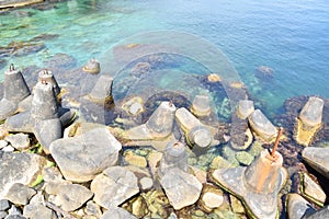 Breakwater is an artificial coastal structure that protects the harbor